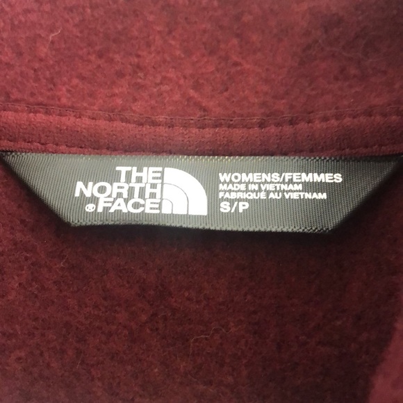 The Northface burgundy sweater knit 1/4 zip pullover - Picture 5 of 7
